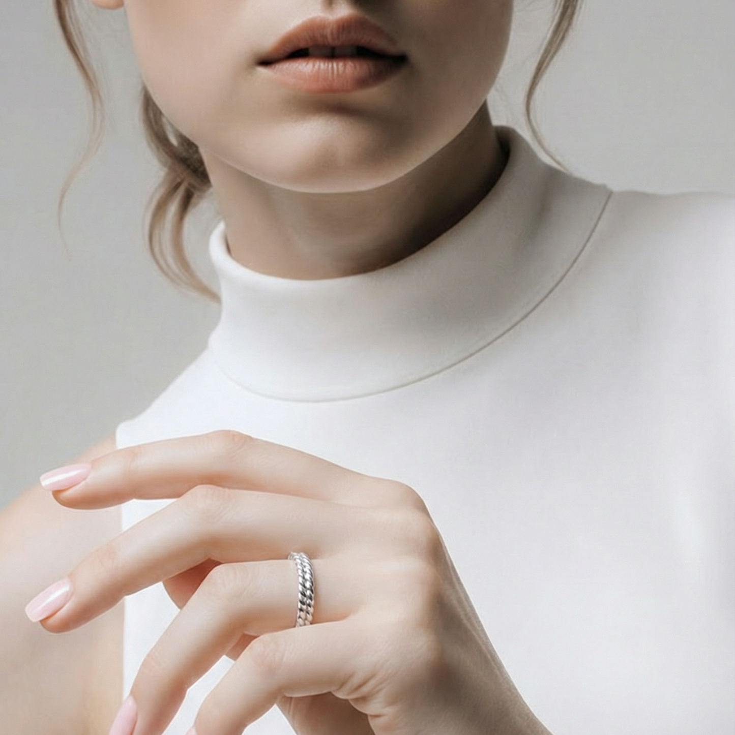 Amelie Ring - Matt versilbert Gr. 56 