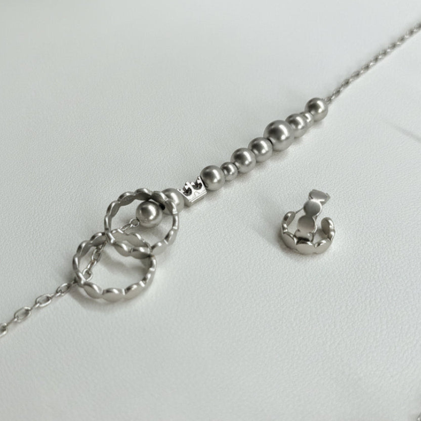 Dotti Ring - Matt versilbert Gr. 59