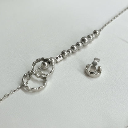 Dotti Ring - Matt versilbert Gr. 59