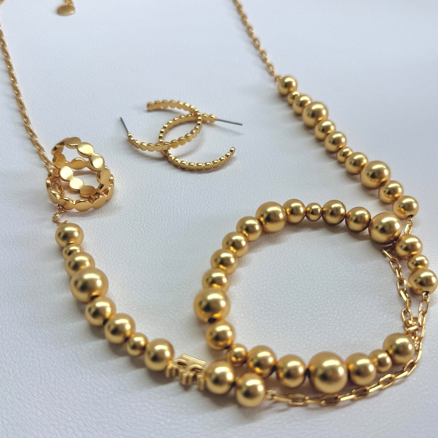 Dotti Ring - Matte gold plated size 8