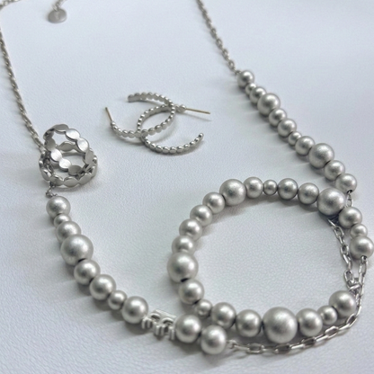 Dotti Ring - Matt versilbert Gr. 59