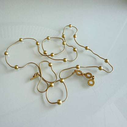 Essentials Silence Halskette - Matt vergoldet – 100 cm