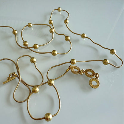 Essentials Silence Halskette - Matt vergoldet – 100 cm