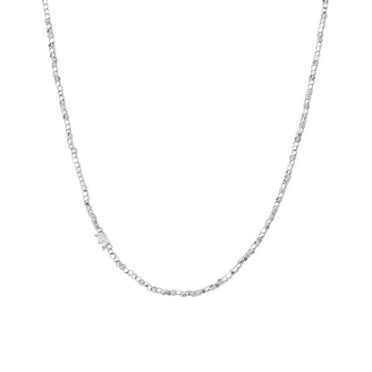 Essentials Solitude necklace matt silver plated - 46 CM