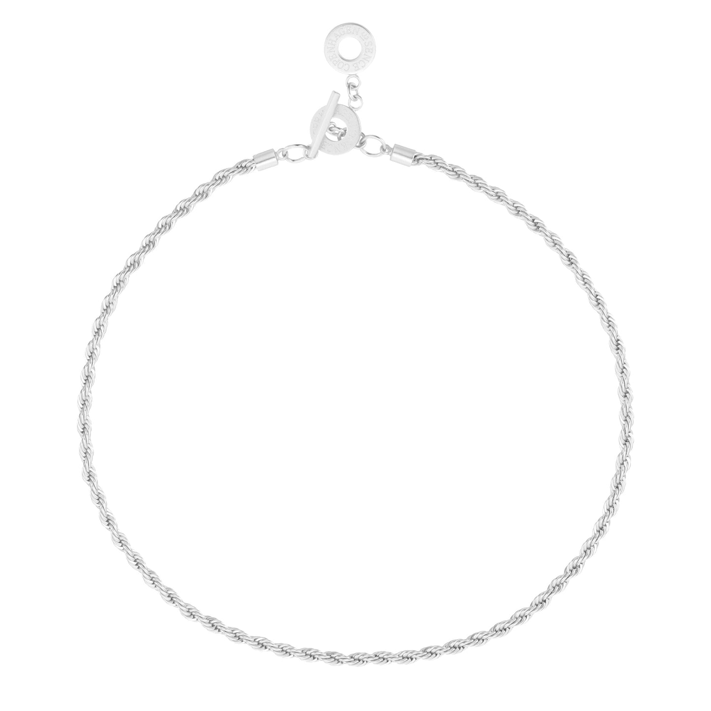 AMELIE Twisted Halskette - Matt versilbert – 48 CM