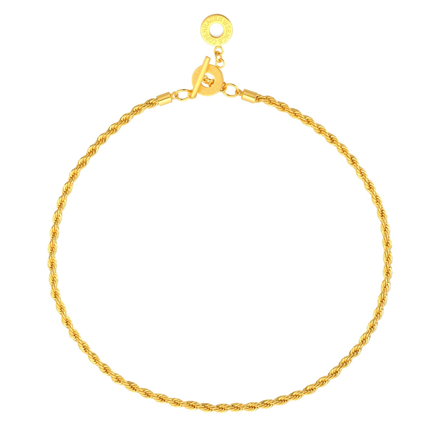 AMELIE Twisted Halskette - Matt vergoldet – 48 CM