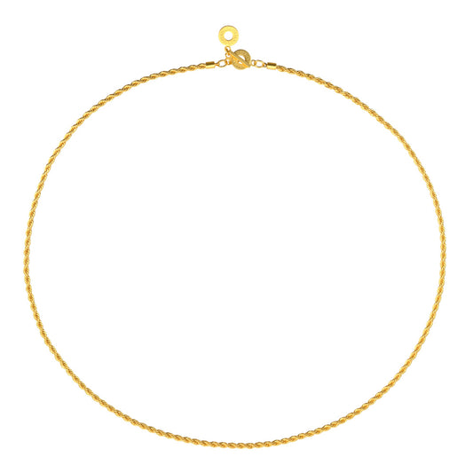 AMELIE Twisted Long Halskette - Matt vergoldet – 85 CM
