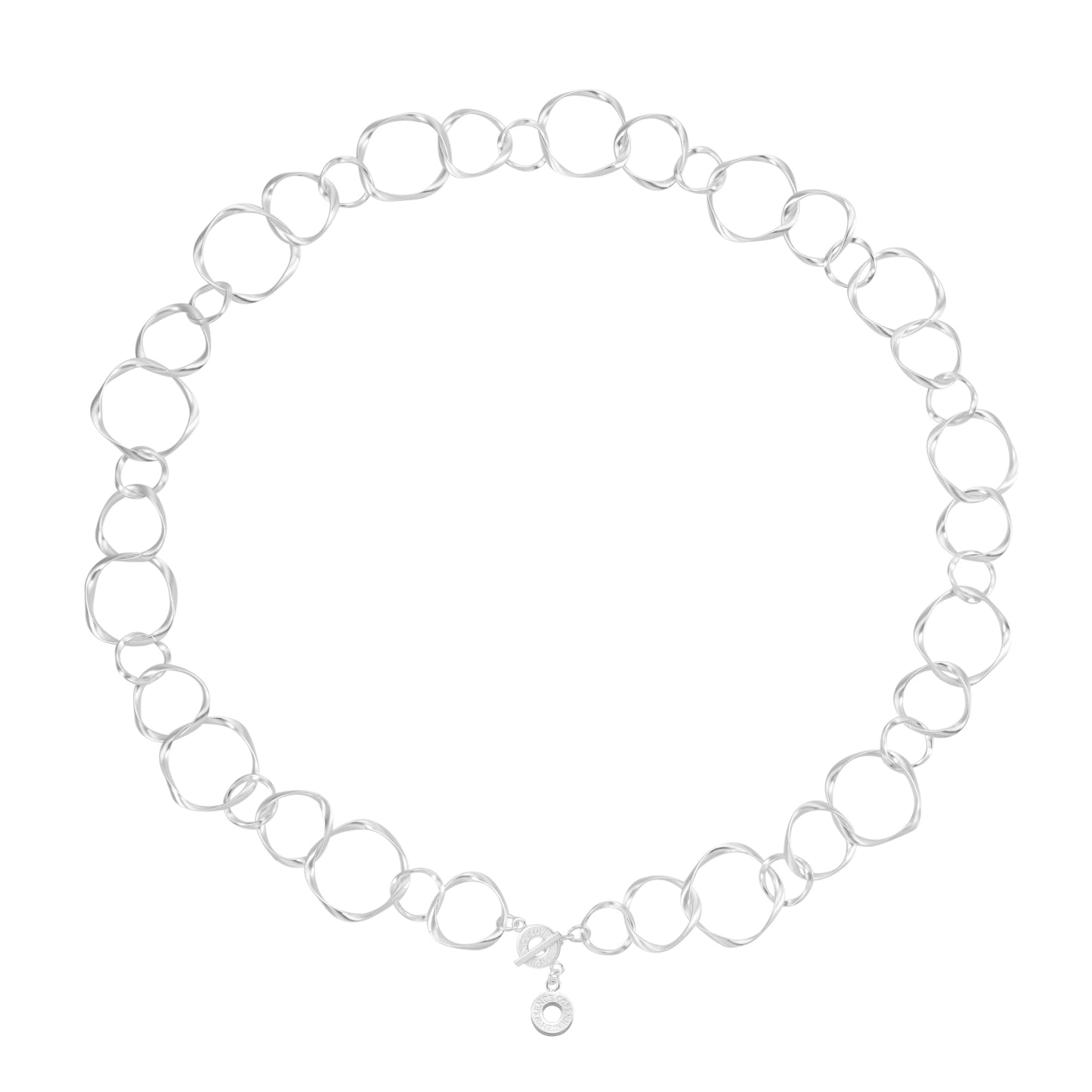 DIVA Halskette - Matt versilbert – 82 cm