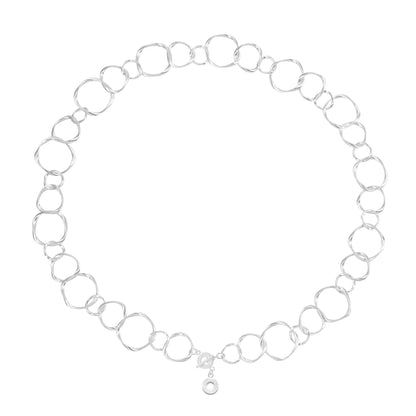 DIVA Halskette - Matt versilbert – 82 cm