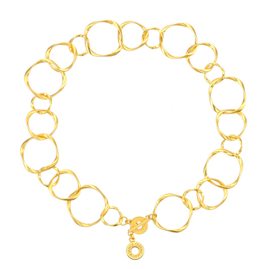 DIVA Short Halskette - Matt vergoldet – 48 cm