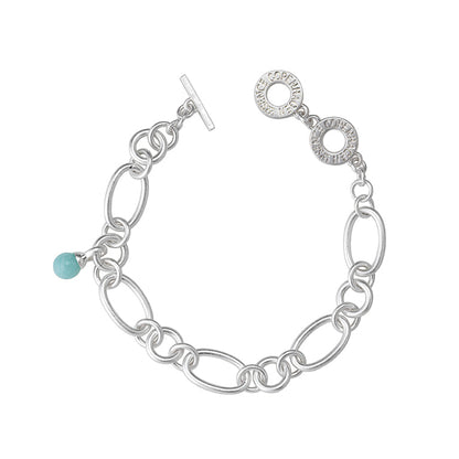 Essentials Experiment bracelet - Amazonite matt silver plated