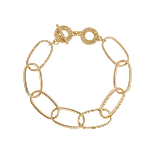 Essentials Power bracelet matt gold plated