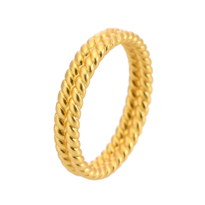 Amelie Ring - Matte gold plated size 9