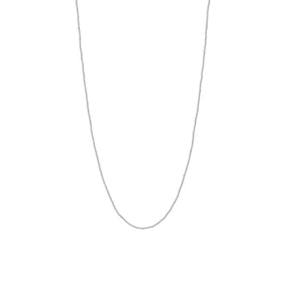 Essentials Signature Halskette matt versilbert – 80 cm