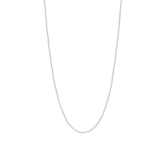 Essentials Signature Halskette matt versilbert – 80 cm