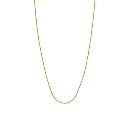 Essentials Signature Halskette matt vergoldet – 80 cm