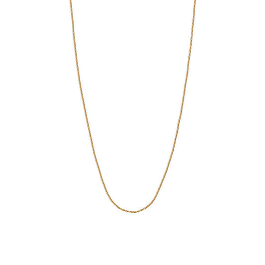 Essentials Signature Halskette matt vergoldet – 80 cm