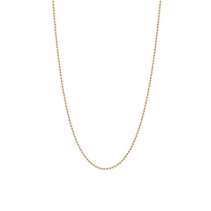 Essentials Beads Halskette matt vergoldet - 90 CM