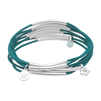 Urban Gypsy Armbänder Tidepool Petrol matt versilbert