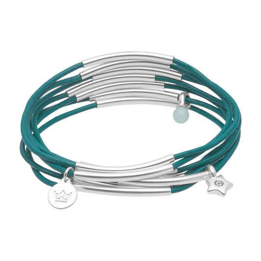 Urban Gypsy Armbänder Tidepool Petrol matt versilbert