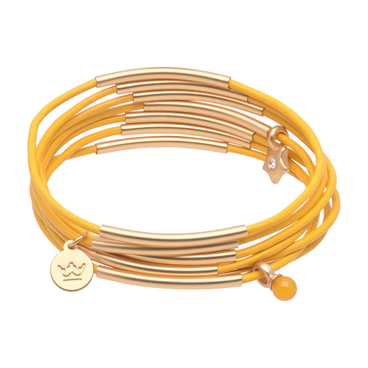 Urban Gypsy Armbänder Freesiengelb matt vergoldet