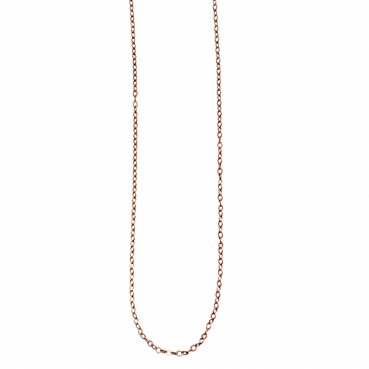 Diamond Cut  Halskette - Matt Roségold vergoldet 90 CM