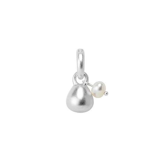 Essentials Ball charm matt silver plated