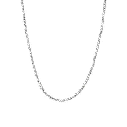 Essentials neue Boho Halskette matt versilbert - 46 CM