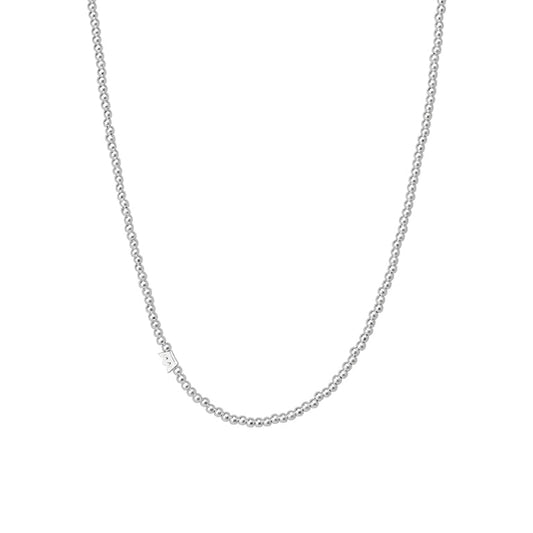 Essentials neue Boho Halskette matt versilbert - 46 CM