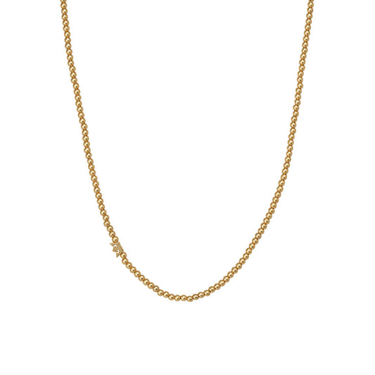 Essentials neue Boho-Halskette matt vergoldet – 46 CM