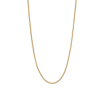 Essentials new Boho necklace matt gold plated - 90 CM