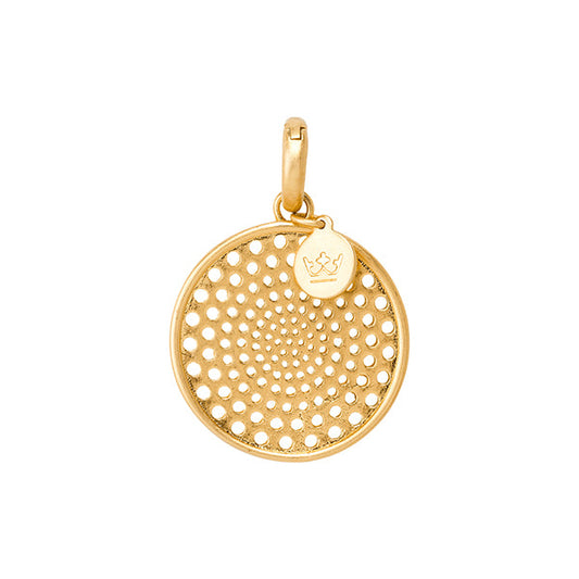 Essentials Flower Disc Charm matt gold plated