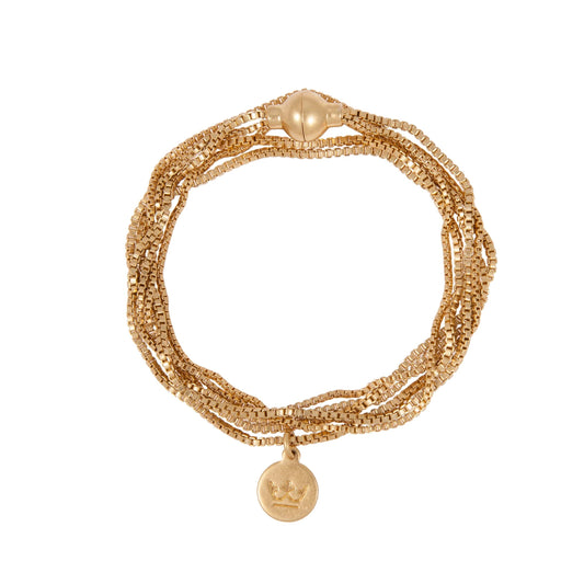 Essentials Seaside Armband / Halskette matt vergoldet
