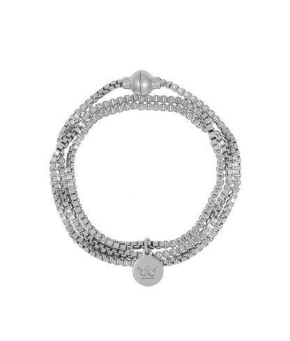 Essentials Seaside Bracelet &  Necklace - Matt silver plated