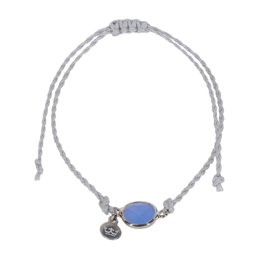 Tiny crystal bracelet blue shiny silver