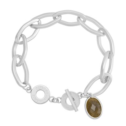 Ally Armband - Labradorit matt versilbert