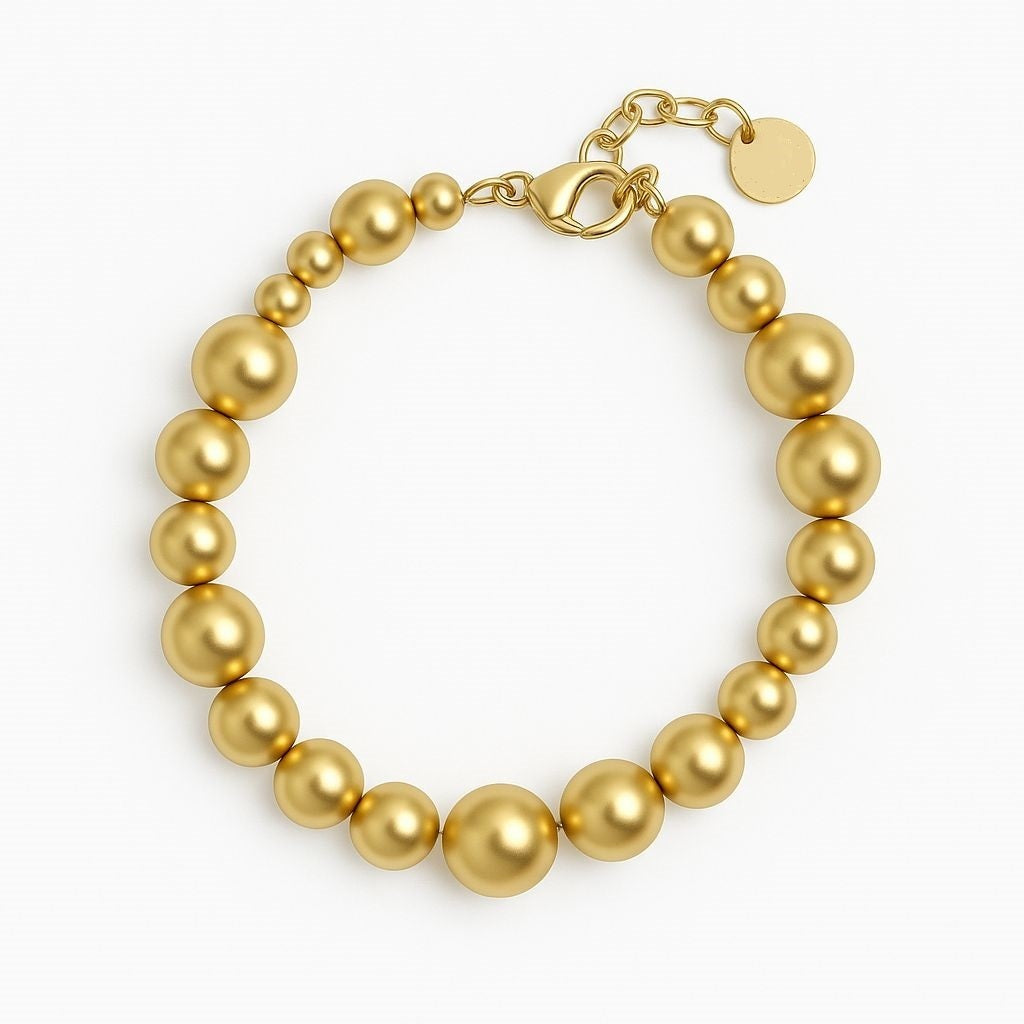Dotti bracelet matt gold plated
