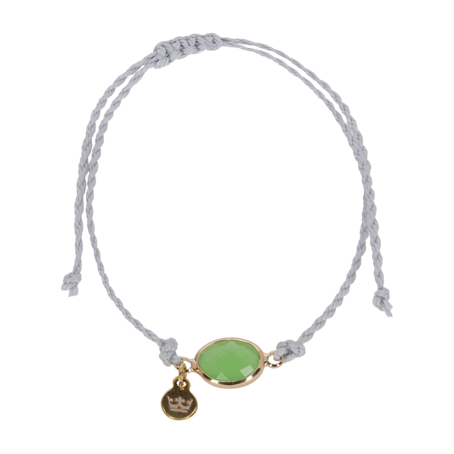 Tiny crystal bracelet green shiny gold
