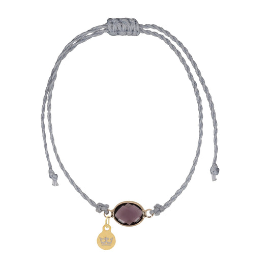 Tiny crystal bracelet purple shiny gold