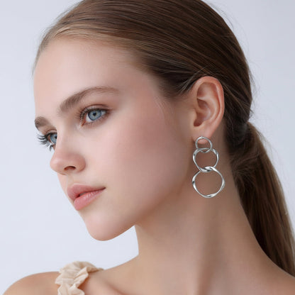 DIVA Ohrringe - Matt versilvert