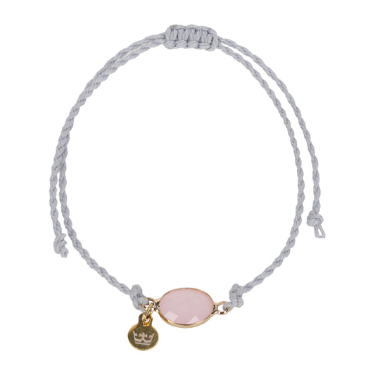 Tiny crystal bracelet light pink gold