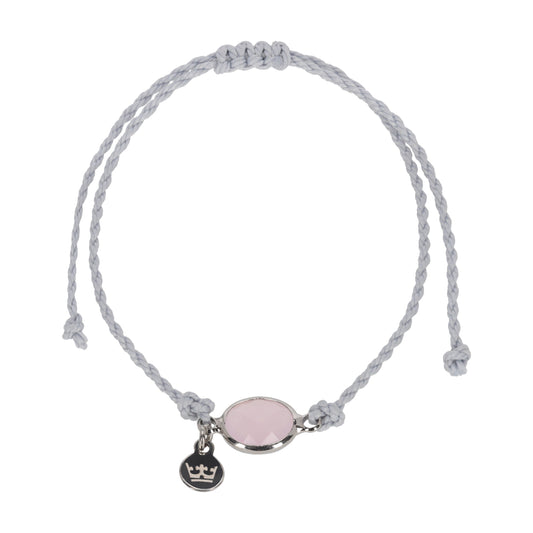 Tiny crystal bracelet light pink silver