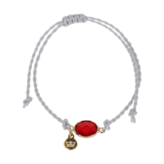 Tiny crystal bracelet fire red shiny gold