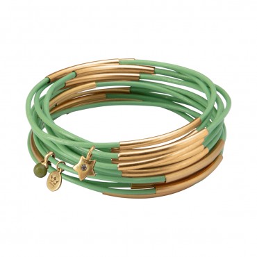 UG stack bracelet in sublime mints matt gold