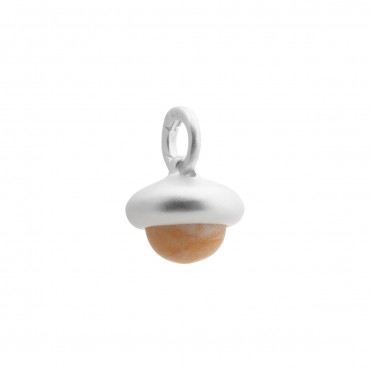 Beacon charm with yellow jade in silver