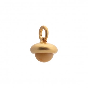 Beacon charm with yellow jade in gold