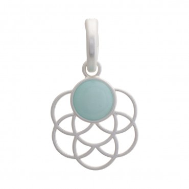 Serenity Kal charm with aquamarine in silver