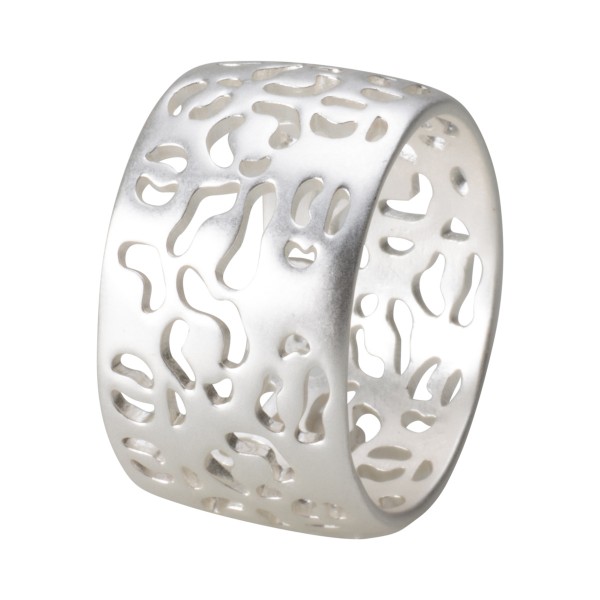 Flora ring in silver 8