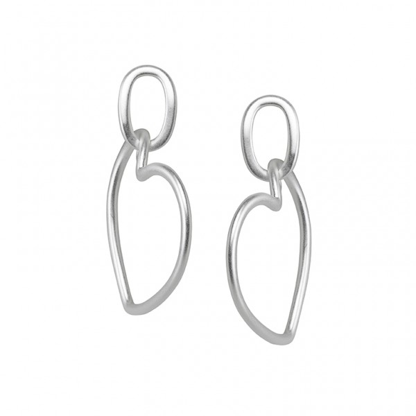 The Soul Heart Earring in Plated Silver 