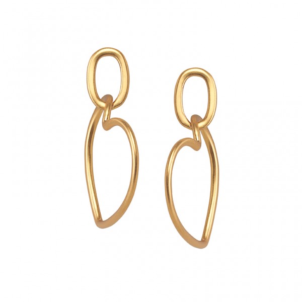 The Soul Heart Earring in Plated Gold